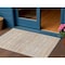 Homeroots 3' X 5' Terra Cotta Striped Washable Indoor Outdoor Area Rug 607986 - alternate 1