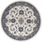 Homeroots 4' Ivory And Blue Round Floral Indoor Outdoor Area Rug 573903 - alternate 1