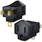 Maximm 2-Prong to 3-Prong Grounding Outlet Adapter Converter, 2PK, Black, 2PK AD-2-TO-3PR-BLACK-2PK - alternate 1