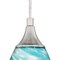 Vaxcel Milano Satin Nickel Mini Pendant Ceiling Light Blue Glass P0172 - alternate 6