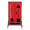 5S Supplies 5S Housekeeping Shadow Board Broom Station Version 4- Red Board / Black Shadows  With Broom HSB-V4-RED-KIT - alternate 1