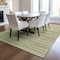 Homeroots 10' X 14' Green Beige And Ivory Striped Washable Indoor Outdoor Area Rug 597240 - alternate 5