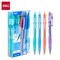 Deli ARRI X Retractable Gel Pen 0.5mm, Blue Ink, Assorted Barrels, 12PK EG09-BL - alternate 1
