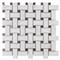 Apollo Tile Regalia 12x12 in. White, Black Matte Gres Porcelain Basketweave Mosaic Tile (5.82 sq ft/case) 6PK VEL88BIABSKMOSA - alternate 1