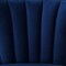Homeroots 30" Navy Blue And Black Velvet Tufted Wingback Chair 533883 - alternate 3