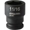 Channellock 3/8'' Drive 11/16'' 6-Point Shallow Standard Impact Socket S1815800112118001 - alternate 1