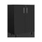 Homeroots 28" Black Wall mounted Accent Cabinet With Nine Shelves And Three Drawers 546375 - alternate 7