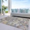 Homeroots 5' X 8' Gold Blue And Brown Floral Washable Indoor Outdoor Area Rug 604151 - alternate 8