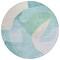 Homeroots 8' Pale Aqua And Beige Round Abstract Washable Indoor Outdoor Area Rug 630455 - alternate 5