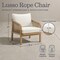 Alaterre Furniture Alaterre Lusso Outdoor Patio Chair with Cushions and Rope Accent Natural Finish Design 80-OUTD-LUSSO-CH - alternate 5