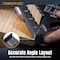 Powertec 12 in. Rafter Square, Aluminum Carpenter Square - CNC Machined Triangle Layout Tool 72323 - alternate 5