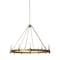 Homeroots Gold And White Candle Style Twelve Light Glass Dimmable Chandelier 611351 - alternate 3