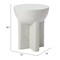 Homeroots 18" White Faux Stone Round Pedestal End Table 556537 - alternate 5