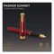Parker Sonnet Fountain Pen with Gift Box, Medium Fountain Nib, Red Ink, Red Lacquer/Gold Barrel 1931474 - alternate 3