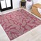Jonathan Y Nevis Palm Frond Fuchsia/Light Gray 5 ft Square Indoor/Outdoor Area Rug SMB119F-5SQ - alternate 1