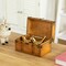 Vintiquewise Farmhouse Antique-Style Wood Treasure Chest with Leather Straps & Front Latch, Small QI004849.S - alternate 5