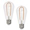 Bulbrite 40W Equivalent Amber Light ST18 Dimmable LED Curved Filament Nostalgic Light Bulb, 2PK 861404 - alternate 1