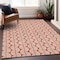 Homeroots 9' X 12' Coral And Beige Ogee Washable Indoor Outdoor Area Rug 601546 - alternate 4