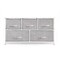 Homeroots 39" Gray and White Steel and Fabric Five Drawer Dresser 470360 - alternate 1