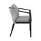 Armen Living Palma Outdoor Patio Dining Chairs in Aluminum and Wicker with Gray Cushions - Set of 2 LCPFSIGR - alternate 4