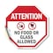 Signmission Attention No Food or Glass Allowed, 10 Inch X 10 Inch, Vinyl Decal OC-D-10-19 - alternate 1