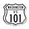Signmission Washington Route Marker Shield Sign Us 1, 12 inch X 12 inch, Vinyl Decal, 2PK SHI-D-2PACK-12-475 - alternate 1