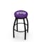 Holland Bar Stool Co 30" Blk Wrinkle TCU Swivel Bar Stool, Accent Ring L8B2B30TexChr - alternate 1