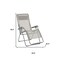 Homeroots 30" Light Gray and Chrome Steel Outdoor Zero Gravity Chair with Light Gray Cushion 320598 - alternate 4