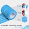Enday Masking Tape, 1" x 60 Yards, Light Blue, 6PK 8142-6 - alternate 3