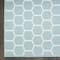 Homeroots 12' Aqua And Ivory Geometric Indoor Outdoor Runner Rug 564116 - alternate 8