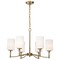 Nuvo Liam, 6 Light Chandelier, Burnished Brass, White Opal Glass 60/8206 - alternate 5