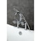 Kingston Brass 7" Center Deck-Mount Clawfoot Tub Faucet with Hand Shower, Polished Chrome AE8401CG - alternate 3