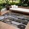 Homeroots 10' X 14' Brown Gray And Blue Geometric Washable Indoor Outdoor Area Rug 604499 - alternate 1