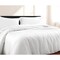 Homeroots White King Cotton Blend 300 Thread Count Washable Duvet Cover Set 528522 - alternate 1