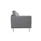 Homeroots 61in Light Gray And Black Linen Loveseat 515733 - alternate 3
