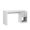 Homeroots 58" White Wood Writing Desk With Two Drawers 723768 - alternate 8