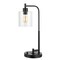 Jonathan Y Axel Modern 23" Iron/Seeded Glass Farmhouse Industrial USB Charging LED Task Lamp, Black JYL3078A - alternate 7