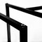 Homeroots 24" Clear And Black Rounded Glass And Metal Trestle Base Dining Table 400749 - alternate 2