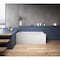Kingston Brass 60" Acrylic Rectangular 2-Wall Corner Alcove Tub, Left Hand Drain, Glossy White VTAP6032L21TS - alternate 3