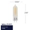 Bulbrite LED Filament, 1.8 Watt Dimmable T5 Light Bulb, Frost Finish, GY6.35 Base, 3000K, 140 Lumens, 4PK 862044 - alternate 4
