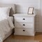 Homeroots Classic White Large Three Drawer Nightstand 397618 - alternate 5