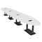 Skutchi Designs Oval Conference Table With Power, 48 in W, 240 in L, White HAR-OVL-48X240-DOU.BK-WA7976-EBLK - alternate 1