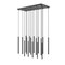Z-Lite Forest 17 Light Linear Chandelier, Matte Black, 42 In W 919MP24-17L-MB-LED - alternate 3