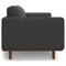 Homeroots 89" Gray Fabric Sofa With Brown Legs 640984 - alternate 4