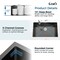 Wrightmaster 27 in. Undermount Single Bowl 20 Gauge Black Stainless Steel Kitchen Sink with Drain ZOR-SS271908 - alternate 3