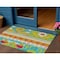 Homeroots 3' X 5' Teal Blue Green And Pink Aztec Washable Indoor Outdoor Area Rug 598520 - alternate 1