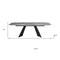 Homeroots 94" Gray and Black Ceramic and Steel Dining Table 654237 - alternate 7
