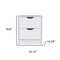 Homeroots 19" White Wood Two Drawer Nightstand 526147 - alternate 3