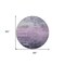 Homeroots 8' Lavender And Lilac Round Striped Washable Indoor Outdoor Area Rug 610897 - alternate 5