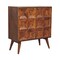 Homeroots 32in Chestnut Solid Wood Textured Door Accent Cabinet With Two Doors 654275 - alternate 8